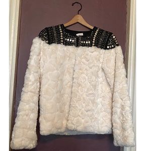 Alex Vinash faux fur coat. Size large